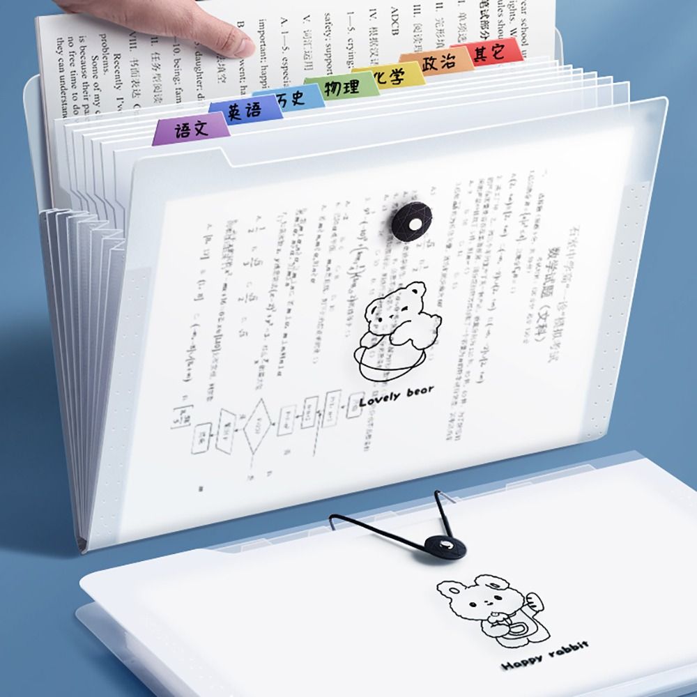 File Cabinet Drawer - Cartoon Waterproof A4 File Folder Large