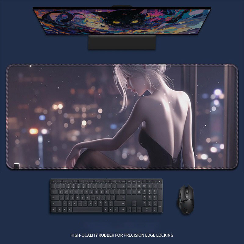 Home Office With View - Anime Mouse Pad Gamer XXL Mat
