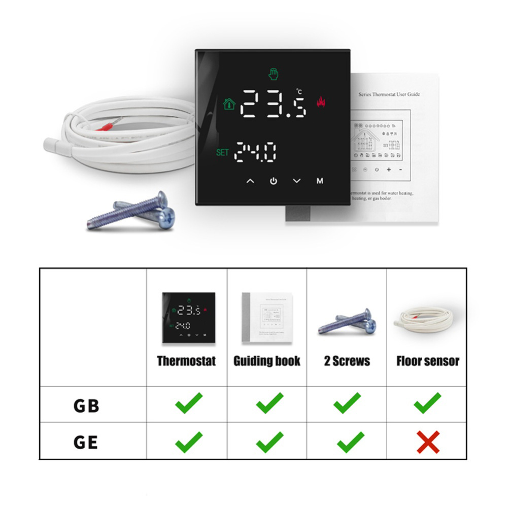 Home Office Programmer - LCD Touch Screen Temperature Regulator Thermostat