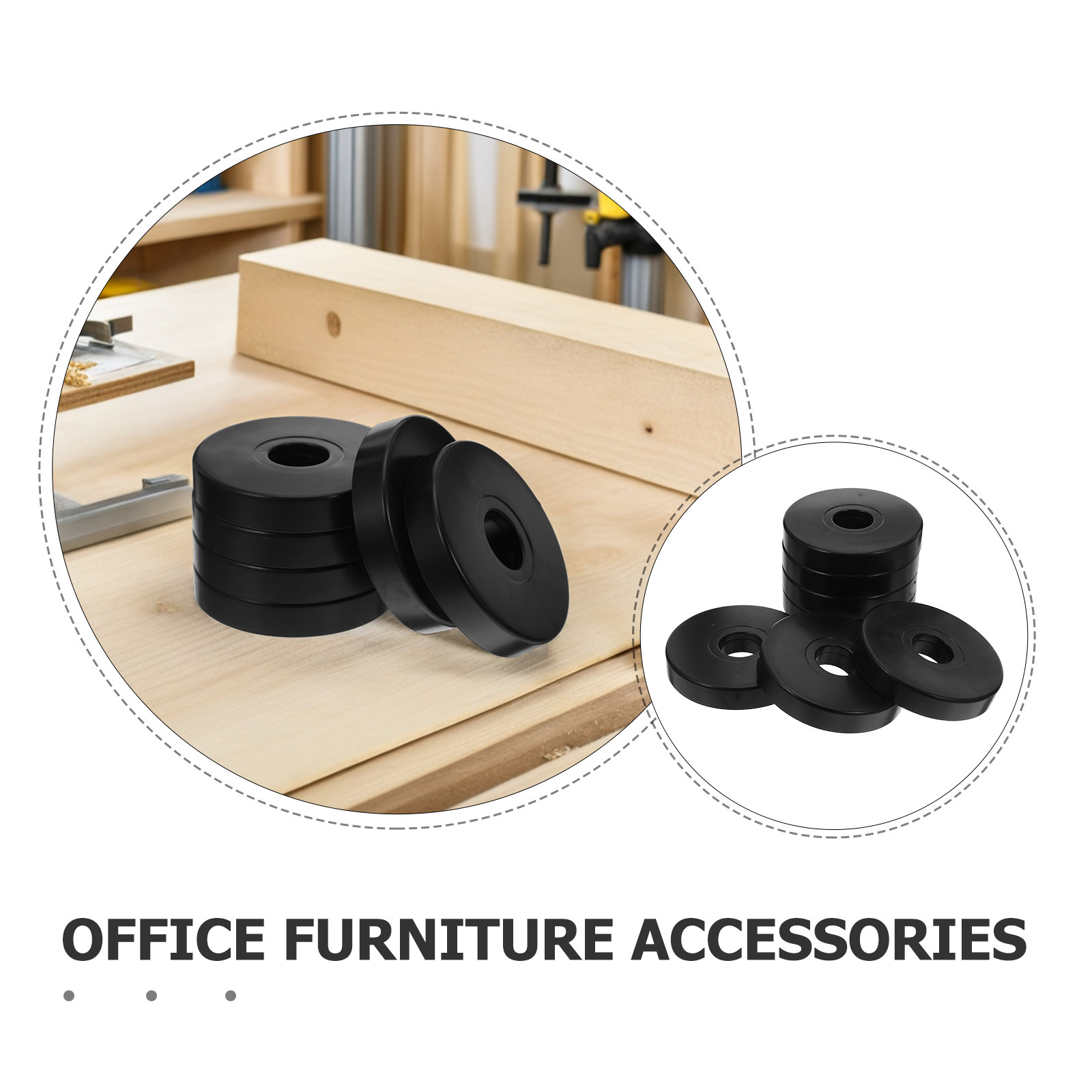 12Pcs Round Caster Pads Shock  - огляд і ціна Home Office Furniture
