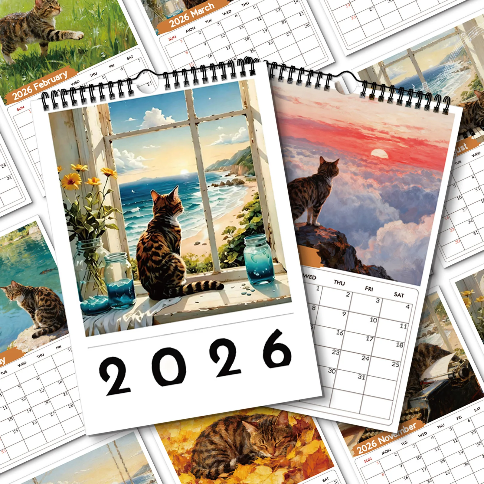 1PC 2026 Wall Calendar, Window - огляд і ціна Home Office With View