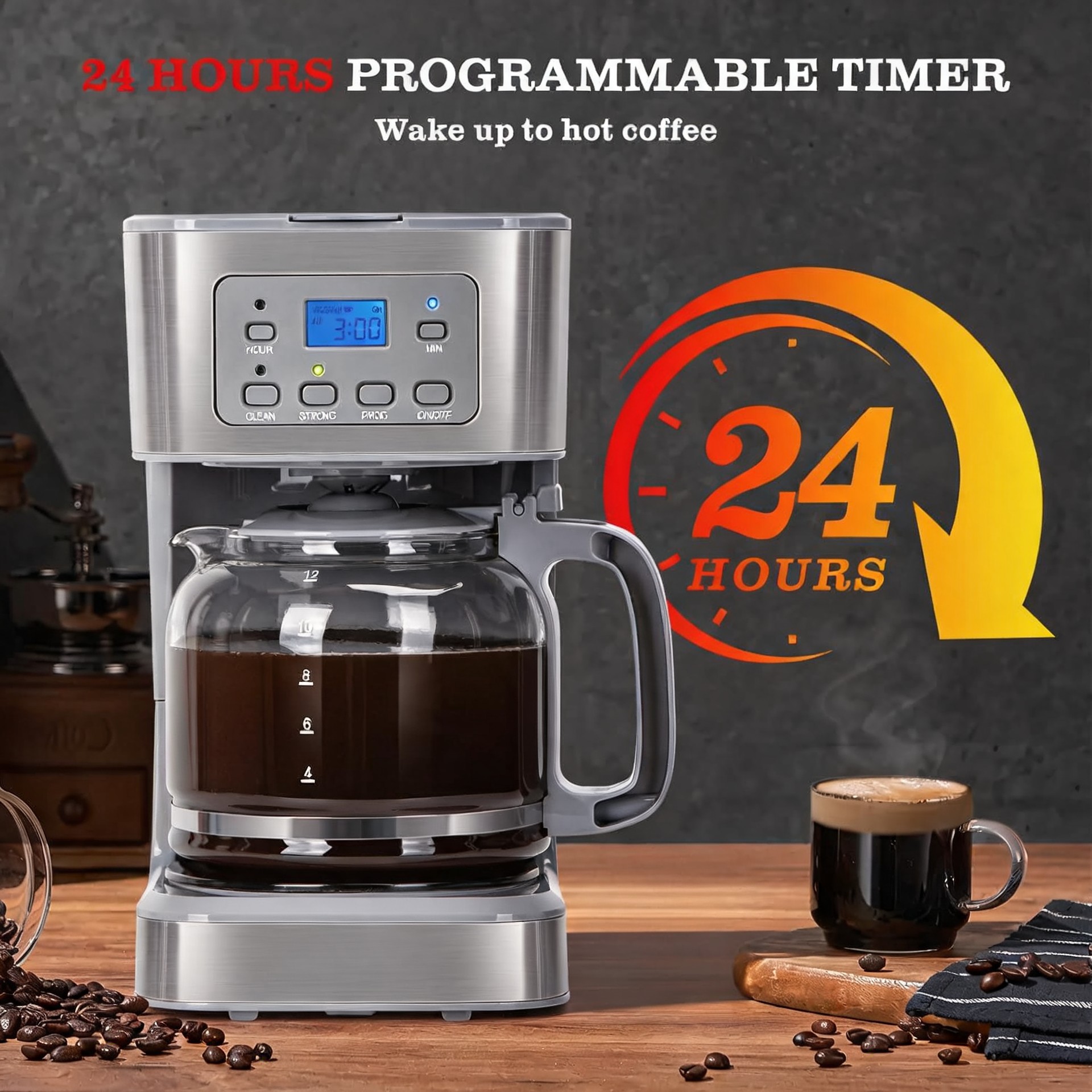 12-Cup Programmable Coffee Mak - огляд і ціна Home Office Programmer