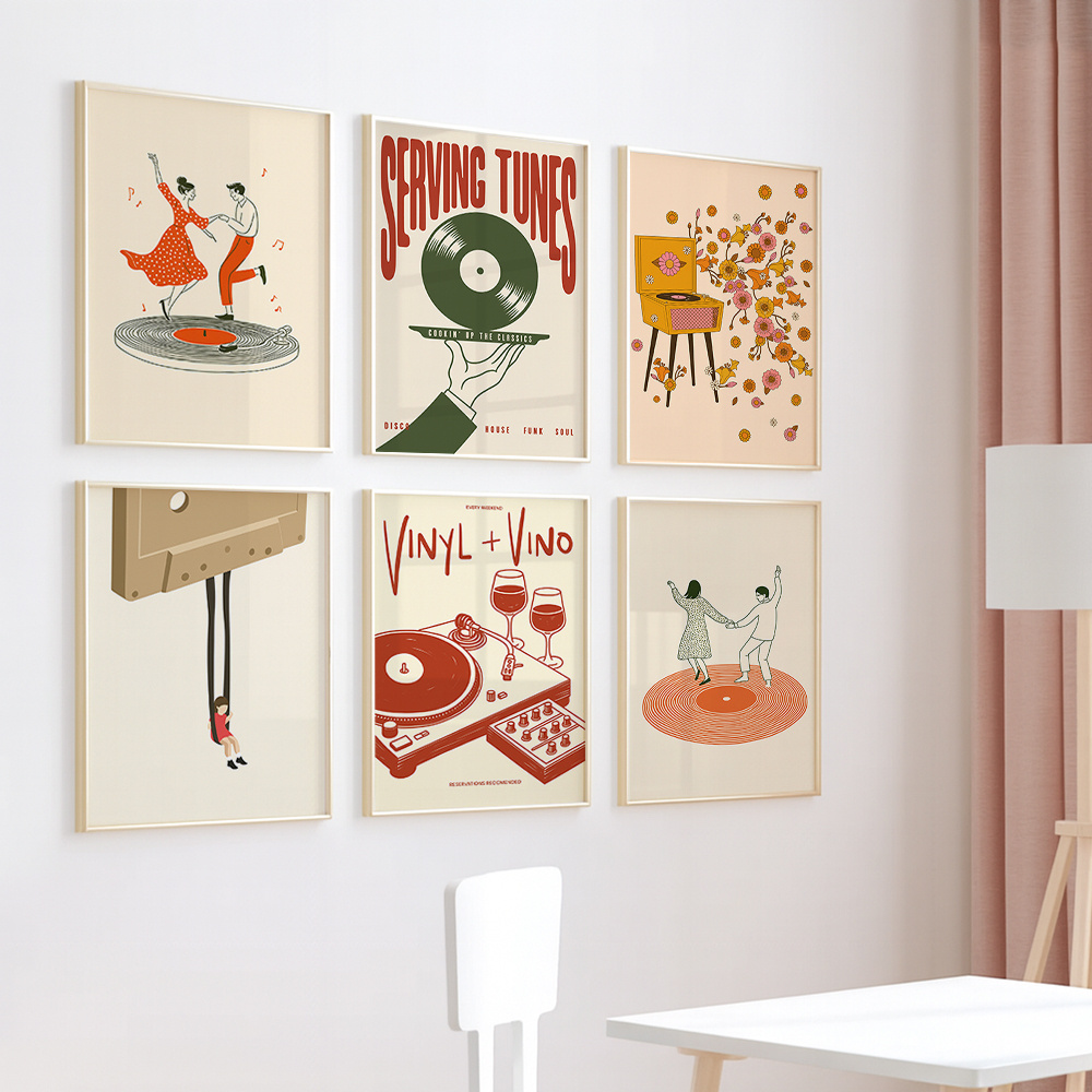 1pc Vintage Music Canvas Poste - огляд і ціна Home Office Furniture