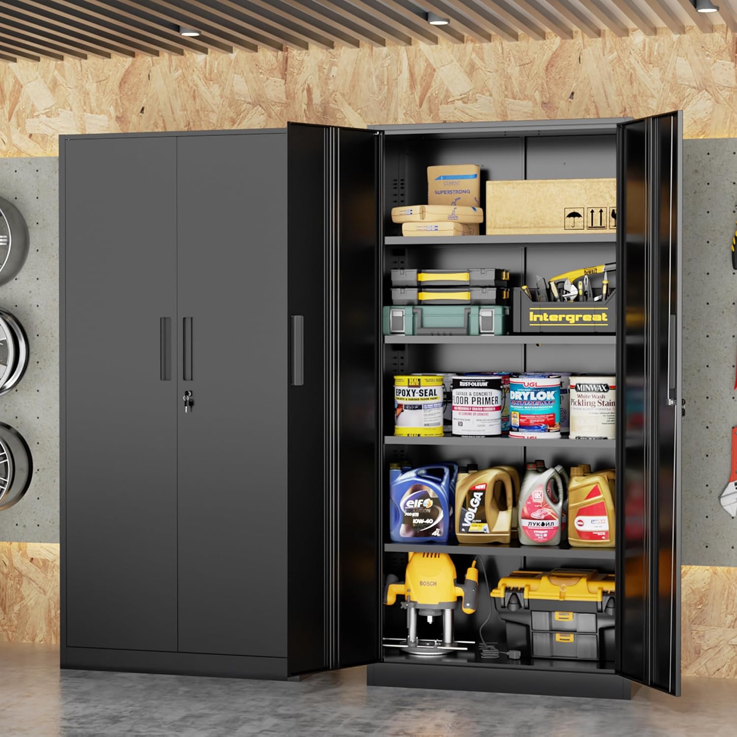 Tall Metal Storage Cabinet Org - огляд і ціна Home Office Furniture