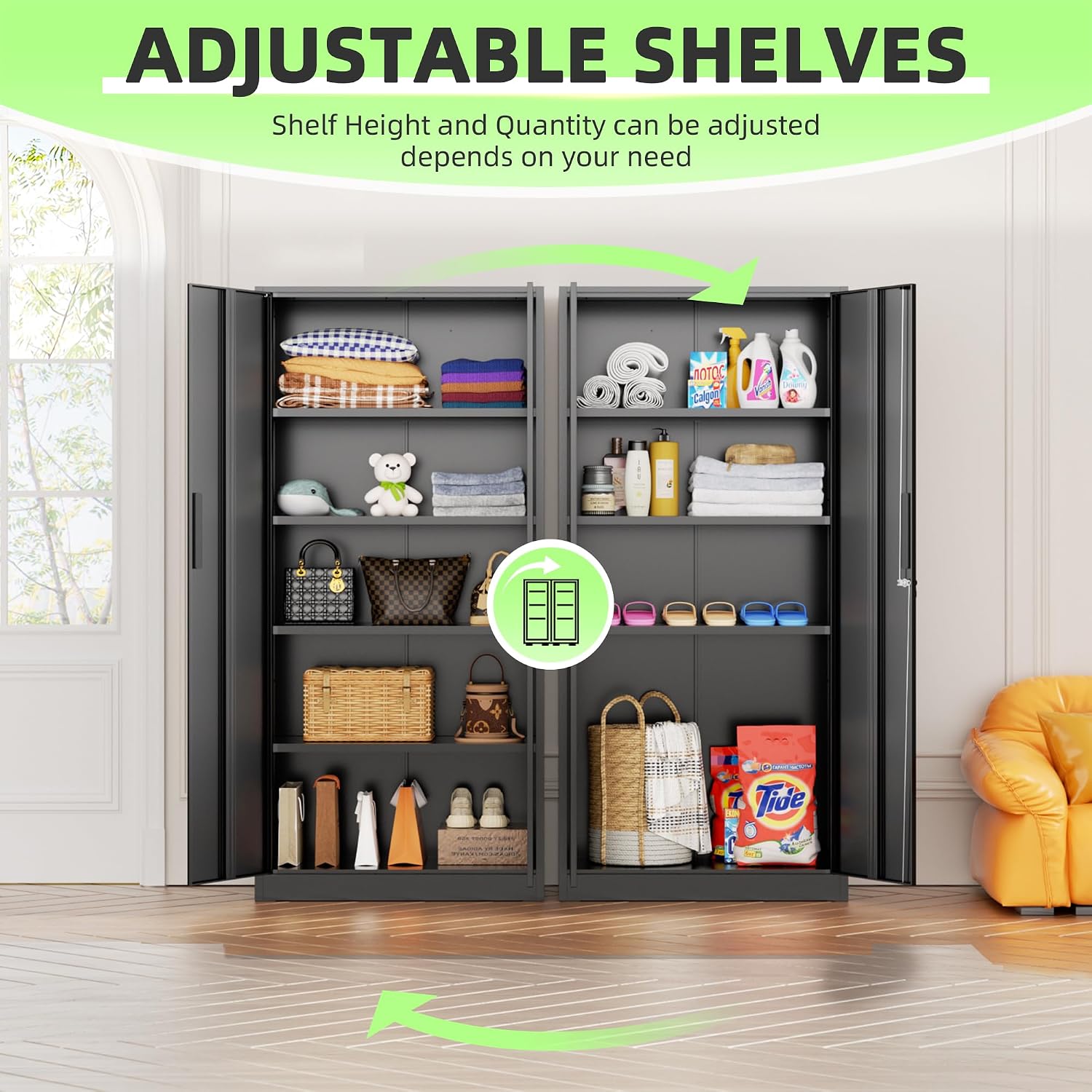 Tall Metal Storage Cabinet Org - огляд і ціна Home Office Furniture