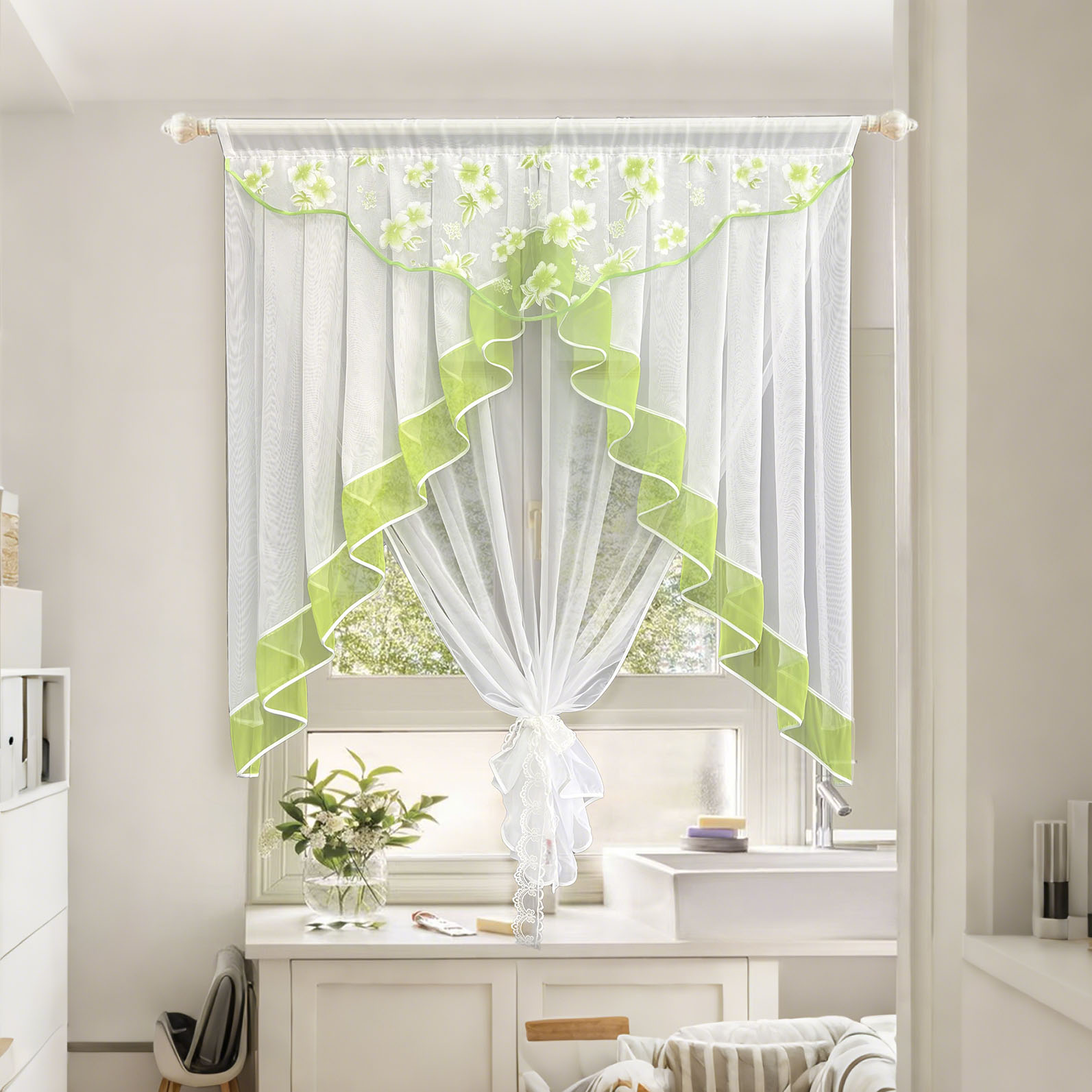 Blossom Print Sheer Curtains S - огляд і ціна Home Office Romance