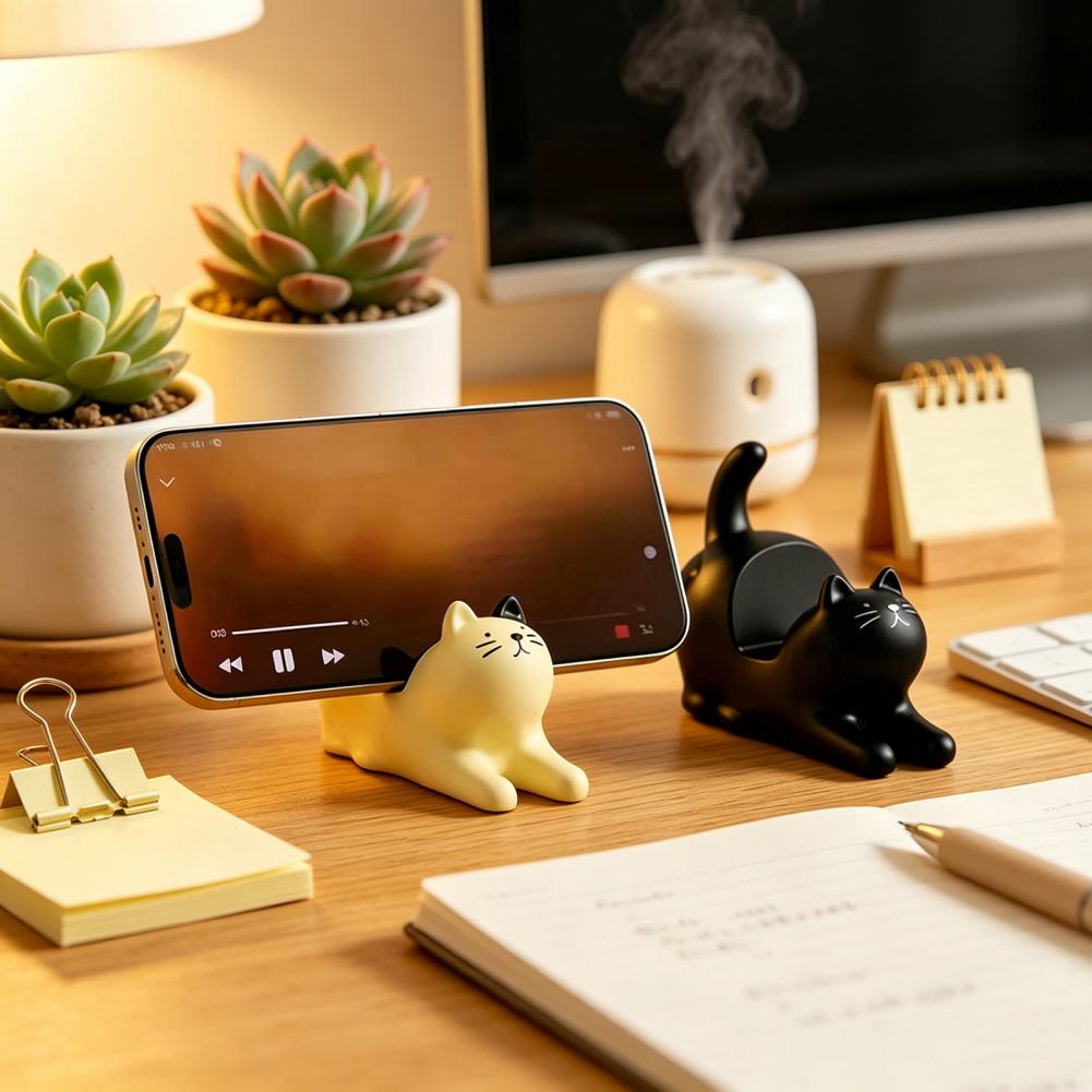 Weighted Phone Stand Cute Cat  - огляд і ціна Home Office With View