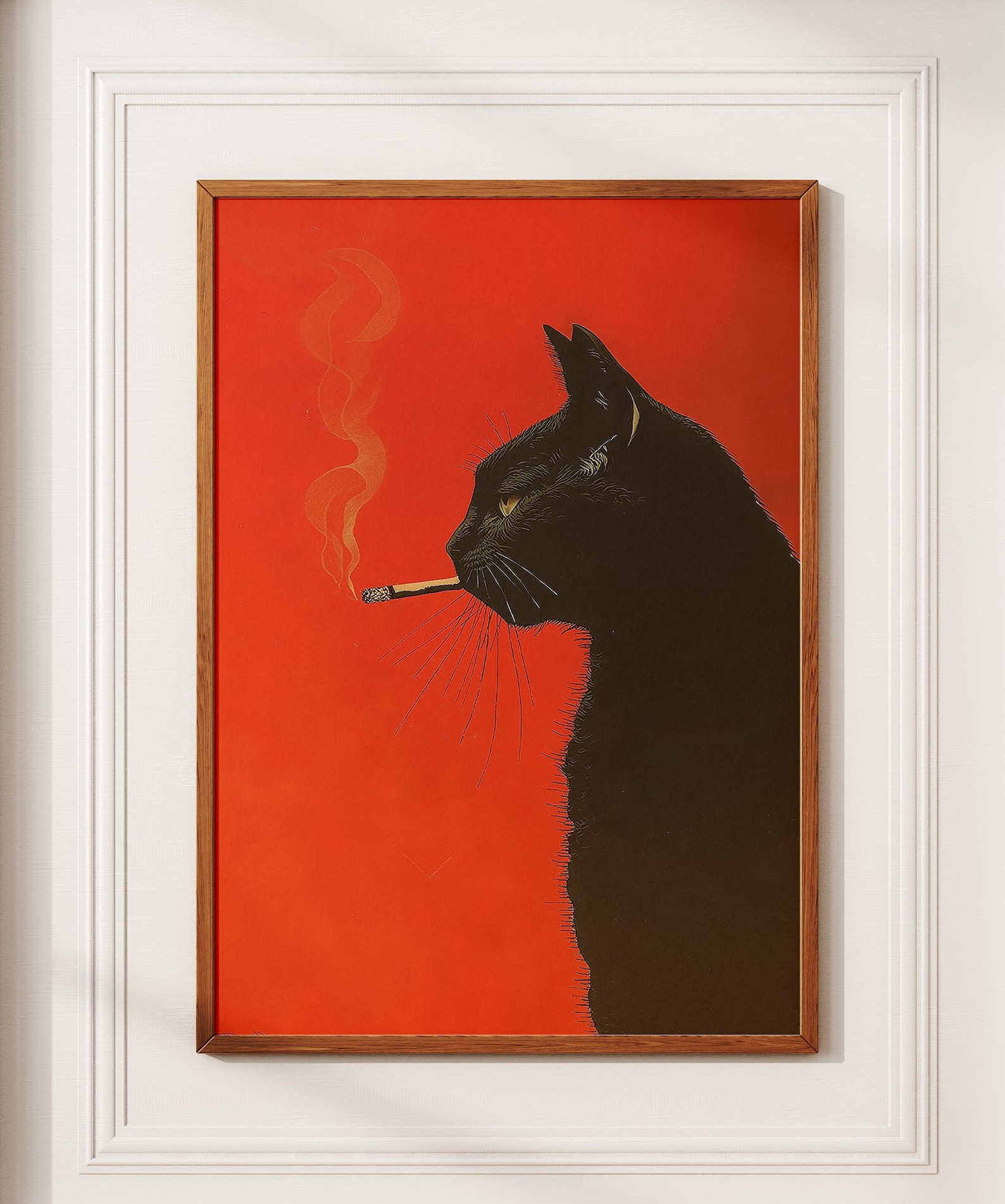 Vintage Black Cat Smoking Canv - огляд і ціна Home Office Furniture