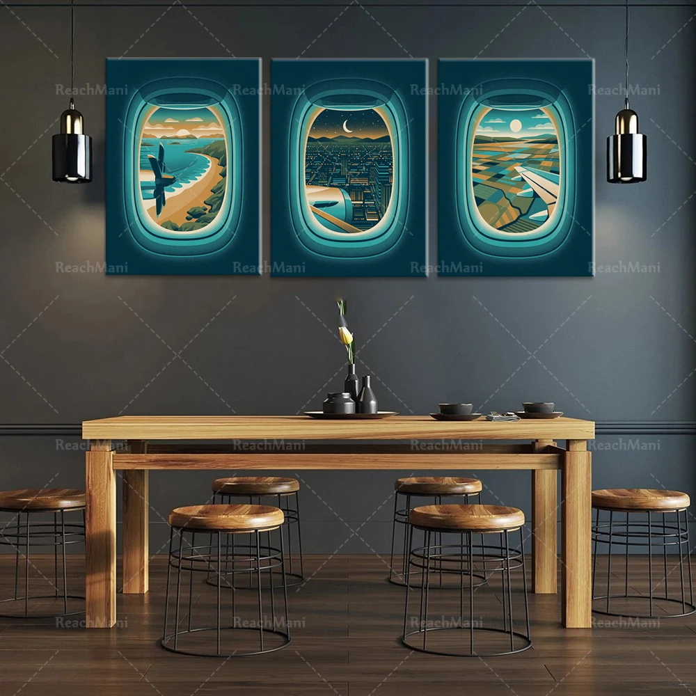 Night City View Airplane Windo - огляд і ціна Home Office With View
