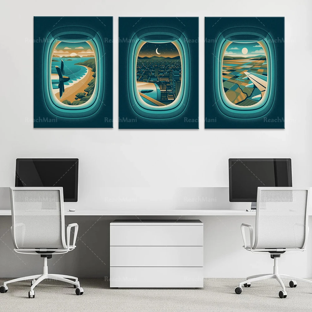 Night City View Airplane Windo - огляд і ціна Home Office With View