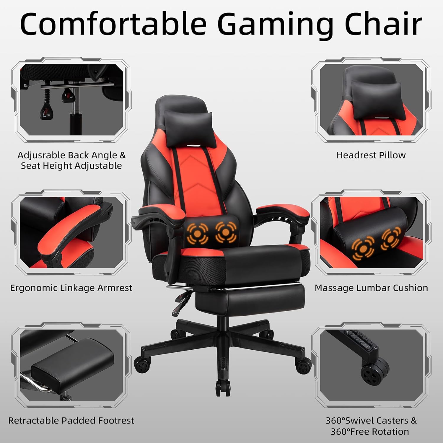 Gaming Chair with Footrest, Ma - огляд і ціна Home Office Design