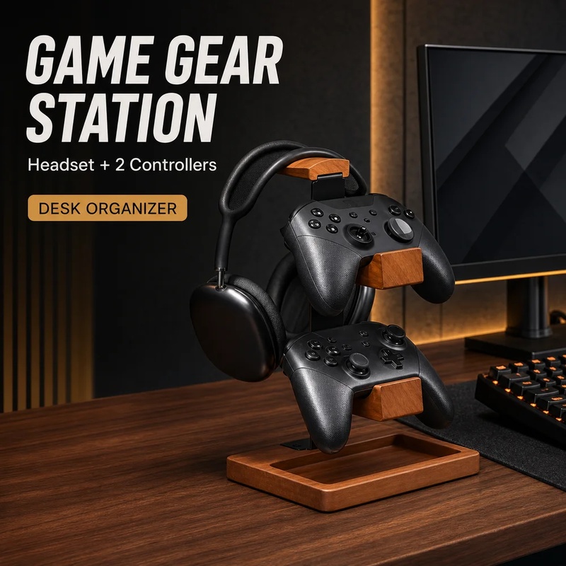 Wooden Headphone Stand Gaming  - огляд і ціна Home Office Headset