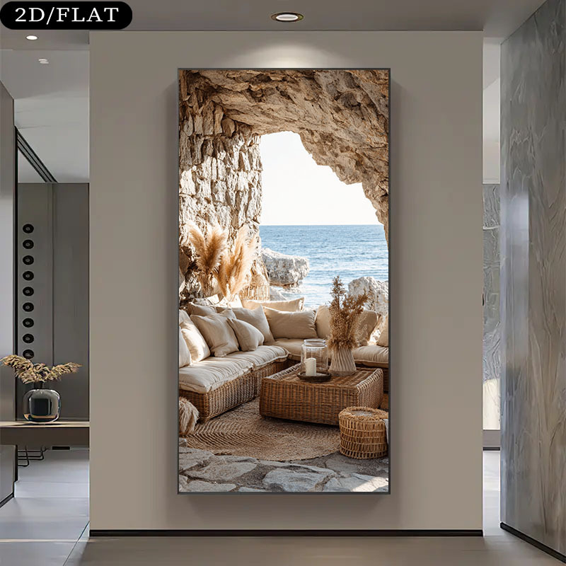 Extra Large Coastal Beach Cave - огляд і ціна Home Office With View