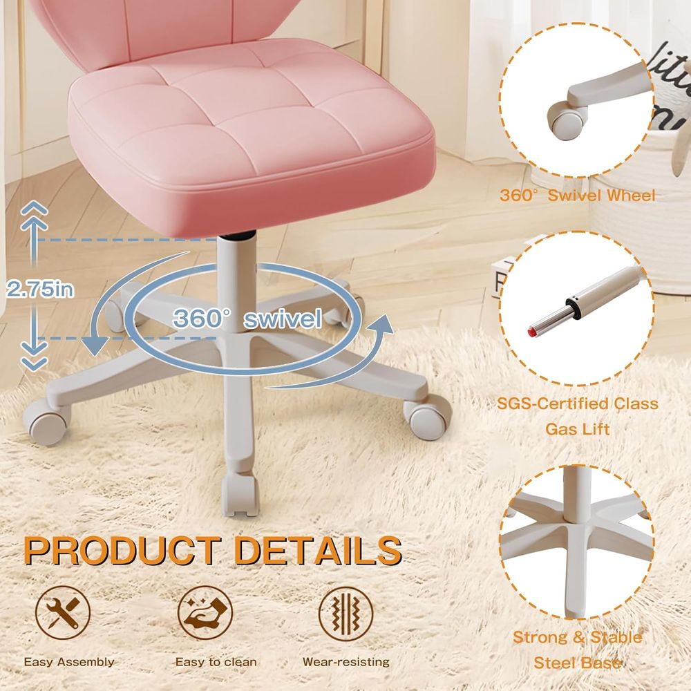 Plush Swivel Office Chair with - огляд і ціна Home Office Furniture