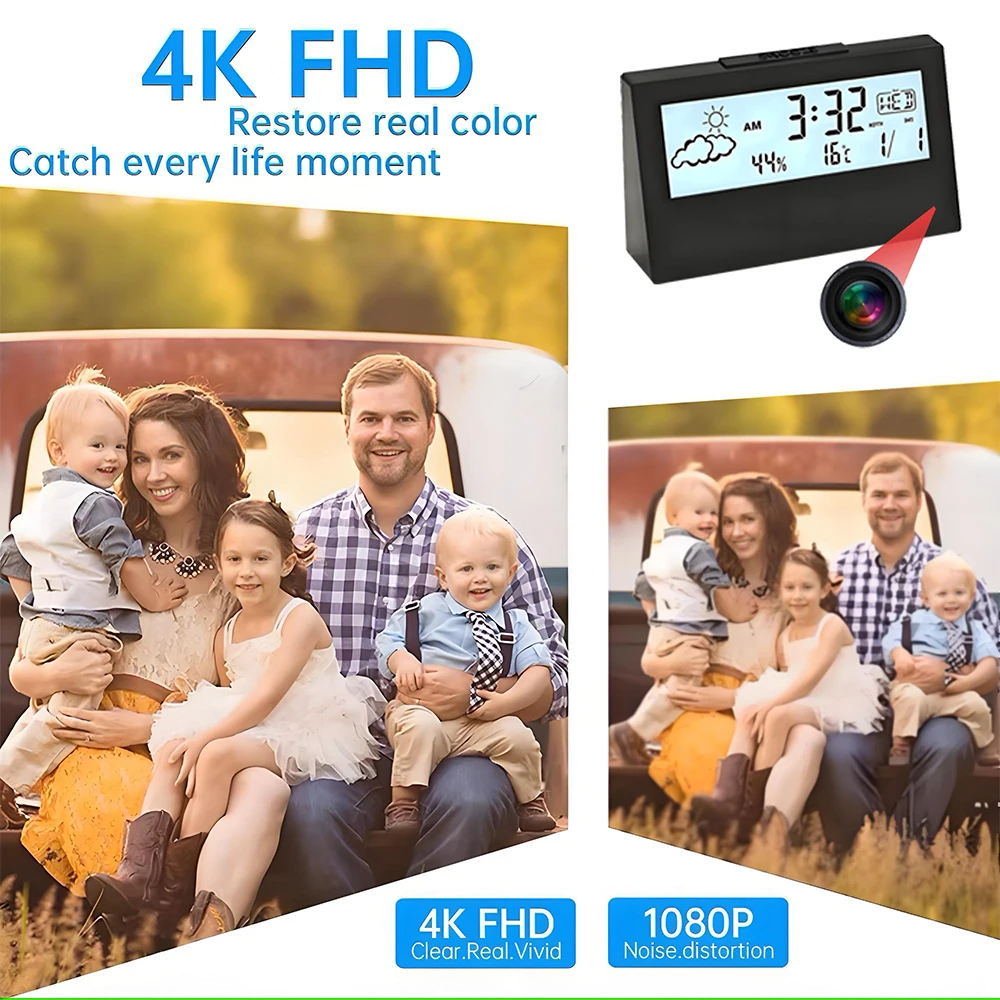 4K WiFi Clock Camera with Moti - огляд і ціна Home Office With View