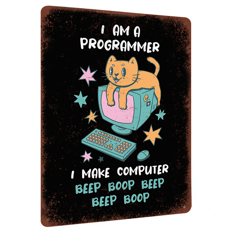 I Am A Programmer Cat Metal Ti - огляд і ціна Home Office Programmer