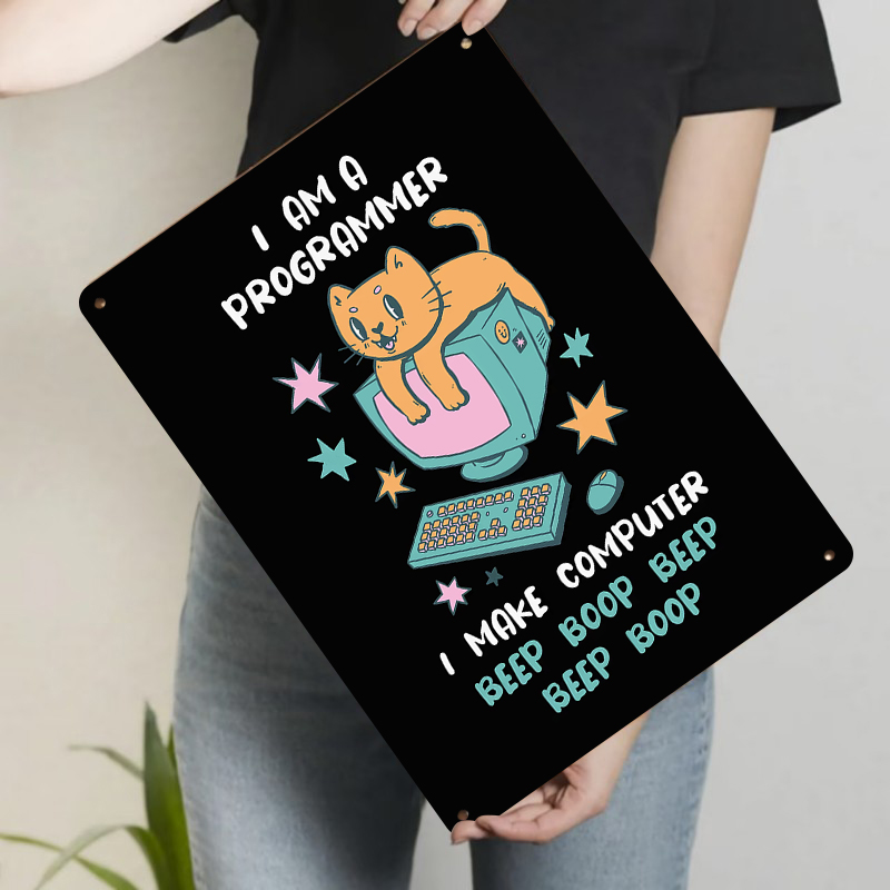 I Am A Programmer Cat Metal Ti - огляд і ціна Home Office Programmer