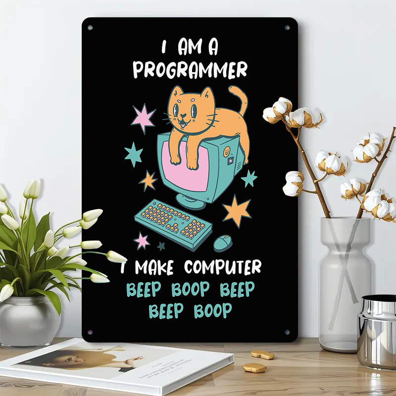 I Am A Programmer Cat Metal Ti - огляд і ціна Home Office Programmer