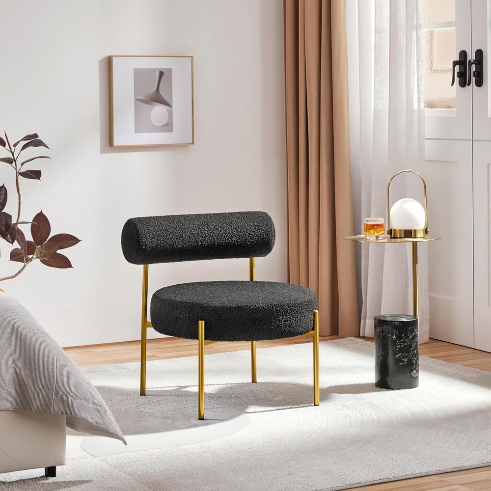 Elegant Vanity Chair with Gold - огляд і ціна Home Office Furniture