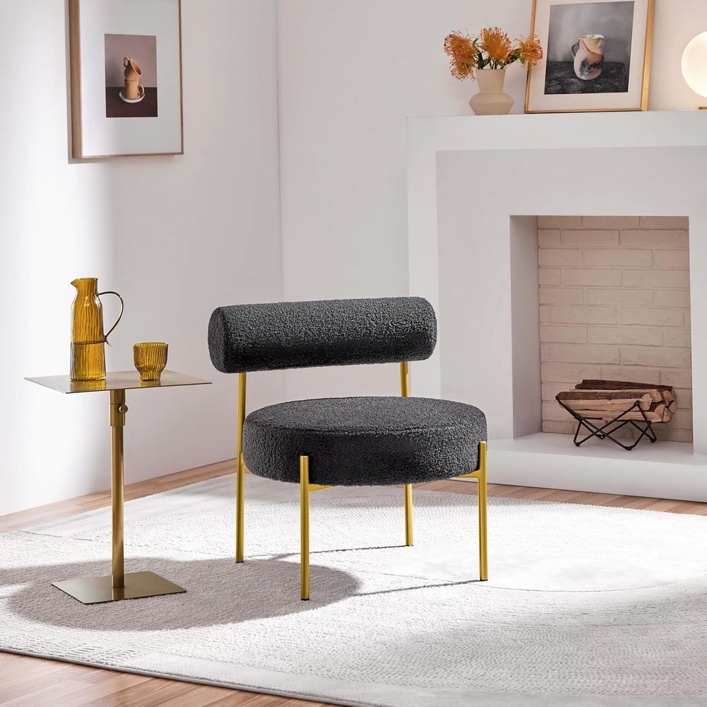 Elegant Vanity Chair with Gold - огляд і ціна Home Office Furniture